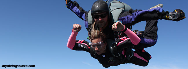 A woman enjoying a summer tandem