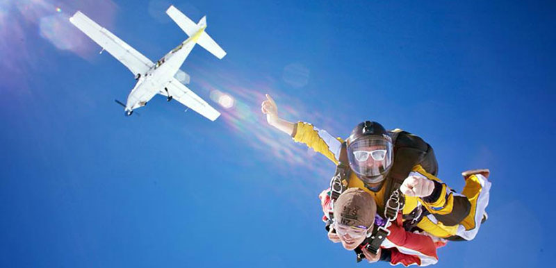 Taupo Tandem Skydiving Exit