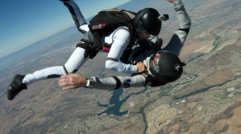 HEX movie skydiving scene