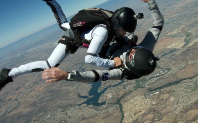 HEX movie skydiving scene